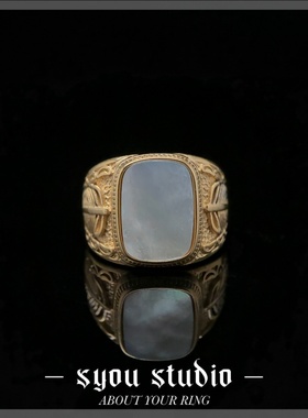 Syou金耀羽复古钛钢戒指