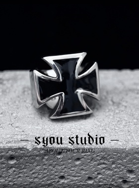 Syou中性钛钢复古小众戒指
