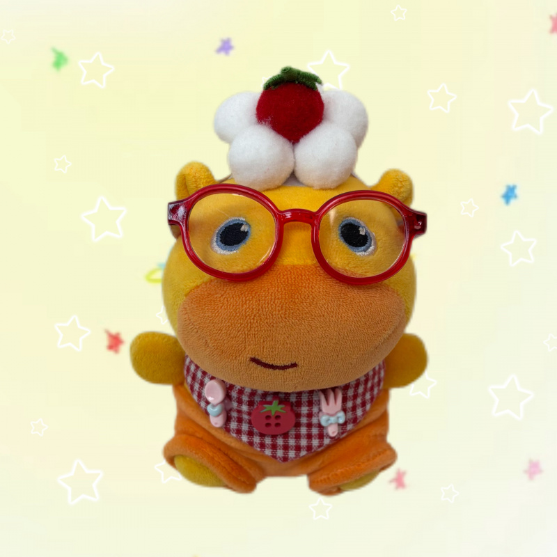 水豚噜噜可爱10cm娃衣玩偶棉花娃