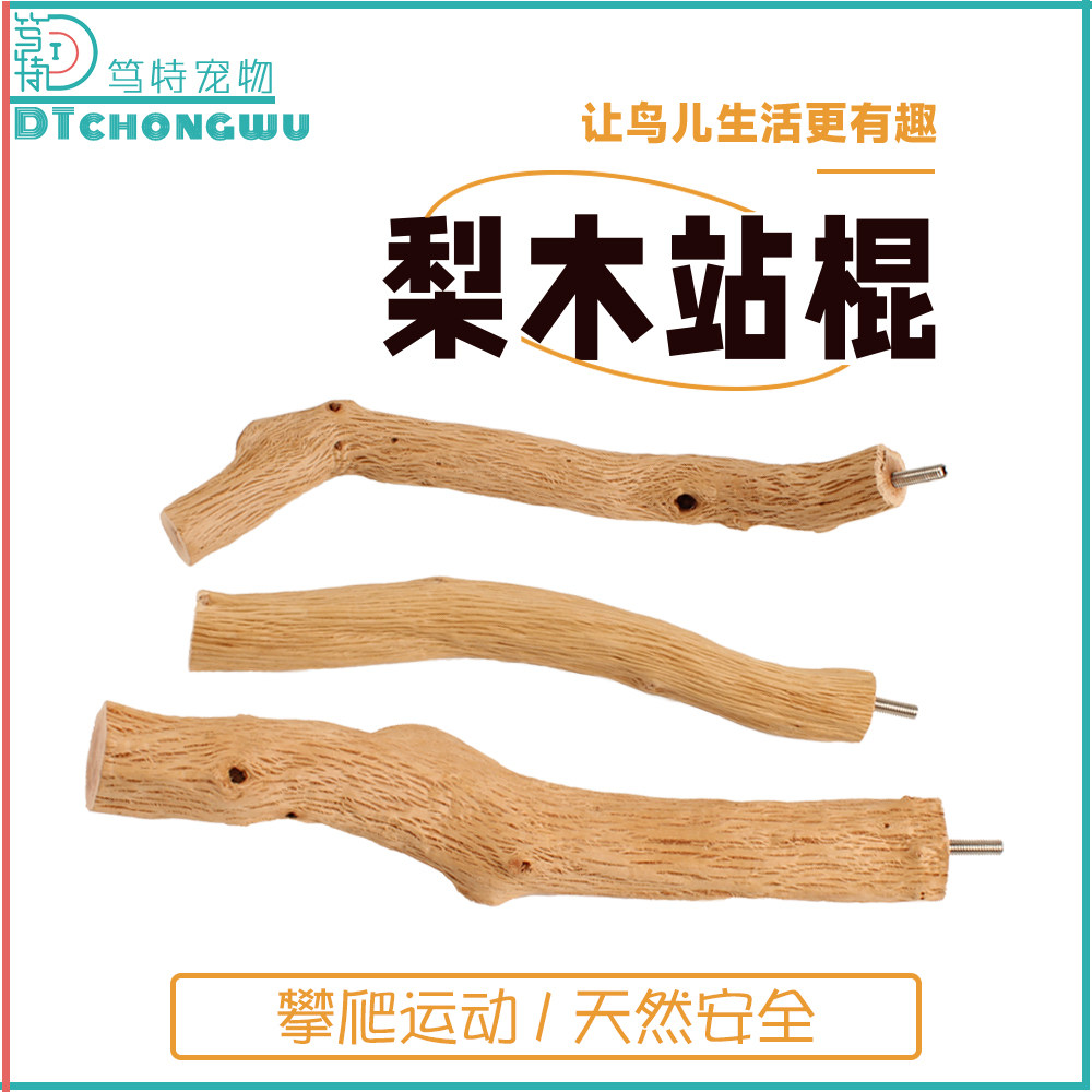 天然梨木鹦鹉站杆鸟栖木站棍天然树杈木质坚硬耐啃咬不锈钢配件,宠物/宠物食品及用品,鸟玩具,淘宝优惠券,粉丝福利购,淘宝优惠卷
