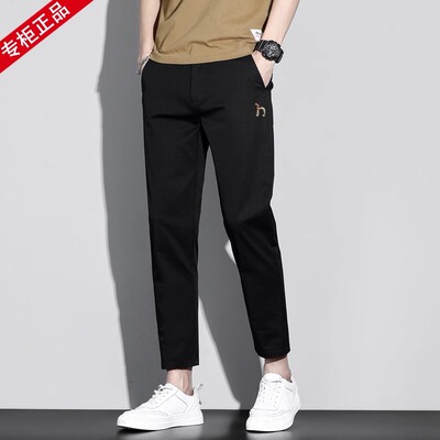 奥特莱斯正品大牌纯棉男士休闲裤夏季透气裤子时尚休闲百搭九分裤