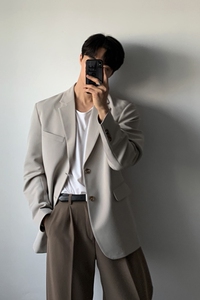 秋季气质小西装男韩版宽松休闲西服潮外套FC588-P105图片