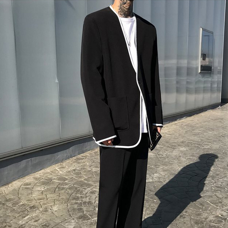 秋季百搭无领小西装韩版雅痞西服潮流休闲外套XZ18-P95,男装西服套装,四季星座713
