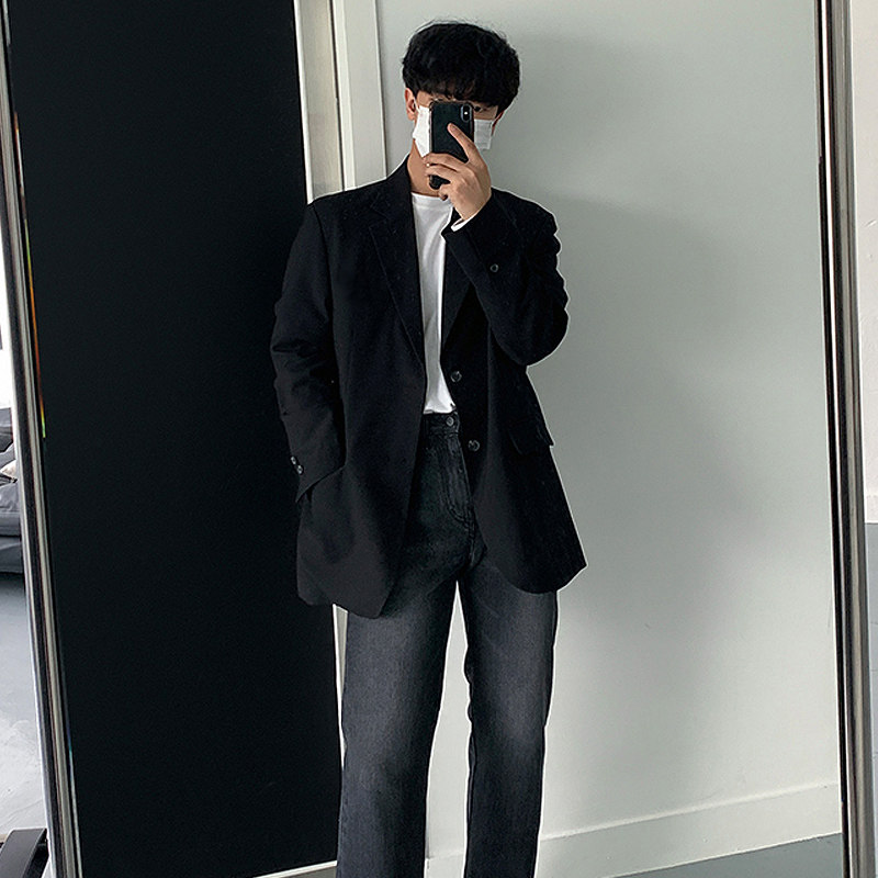 春季ulzzang气质潮男西装男韩版宽松休闲小西服ins外套FC586-P105，男装西服套装，四季星座713