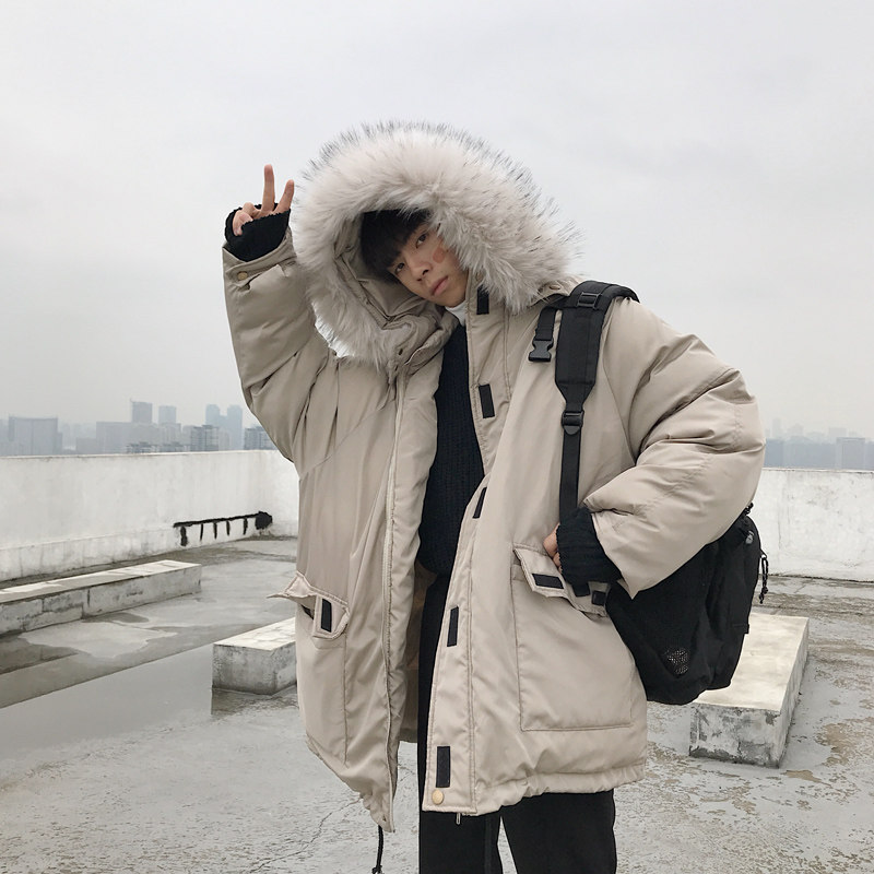 冬季加厚保暖男士工装棉衣男韩版宽松连帽棉服可拆毛领M16,男装棉衣,四季星座713