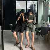 夏季垂感两件套运动短袖T恤套装男韩版宽松短裤套装一套CT88-P75，男装T恤，四季星座713