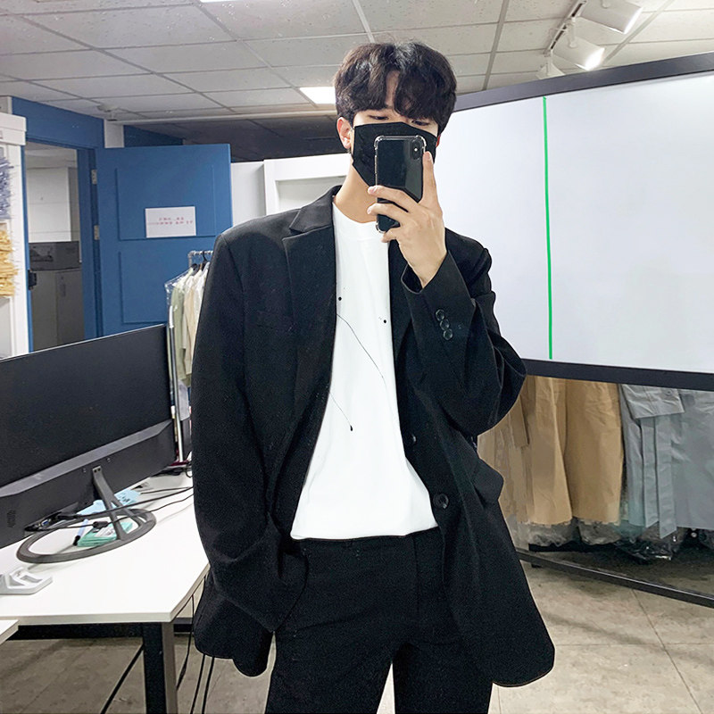 秋季帅气垂感西装韩版休闲小西服ins潮外套FC566-P105，男装西服，四季星座713
