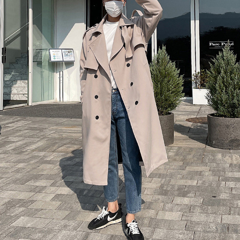 秋季气质潮男风衣韩版中长款宽松帅外套FK100-P135，男装风衣，四季星座713