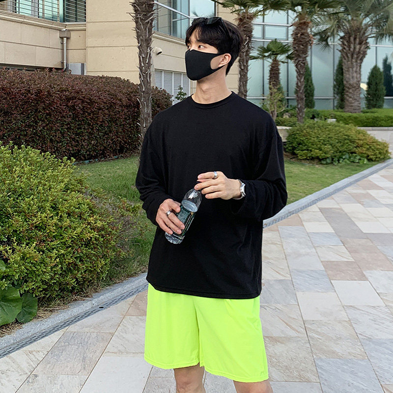 春夏季纯色简单帅气长袖T恤韩式纯棉打底衫TT561-P35,男装T恤,四季星座713