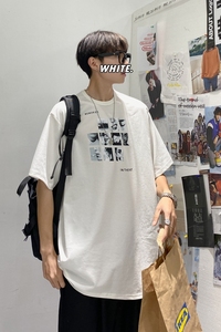 夏季ulzzang帅气短袖T恤韩版潮流体恤CT61-P35图片