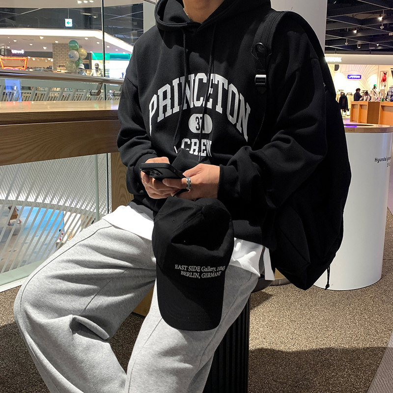 冬季帅气加绒连帽卫衣男韩版宽松加厚保暖外套M613-P65,男装卫衣,四季星座713
