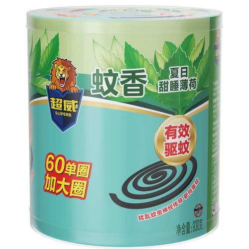 超威（SUPERB）蚊香夏日甜睡薄荷加大圈60圈