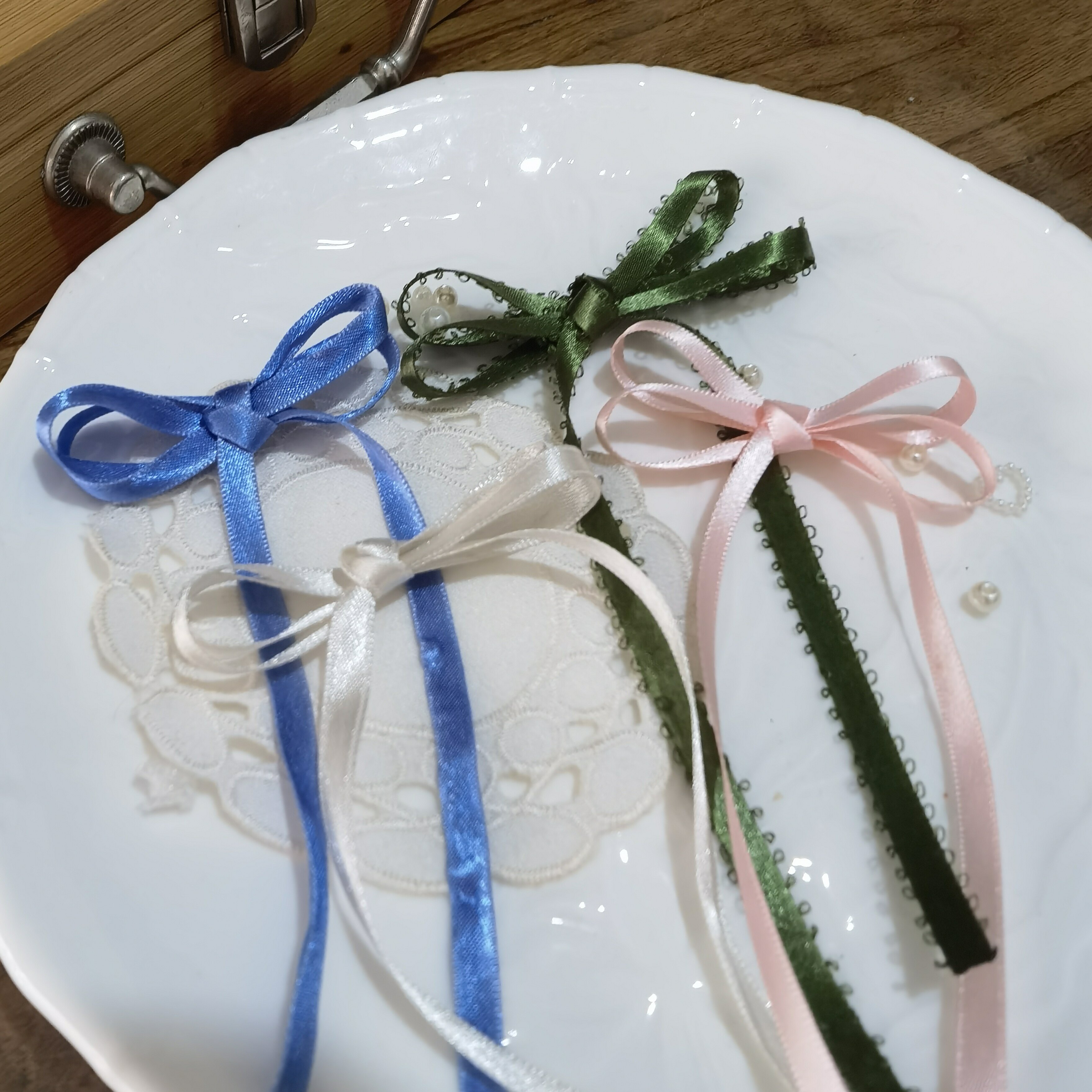 0.6cm6mm粉黄色系丝带编发装饰发饰diy手作娃衣辅料材料手账素材图片