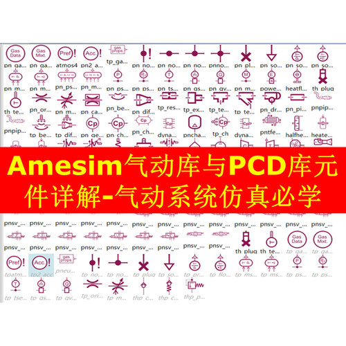 第44期 Amesim气动库与PCD库元件精讲及气动系统仿真分析视频教程