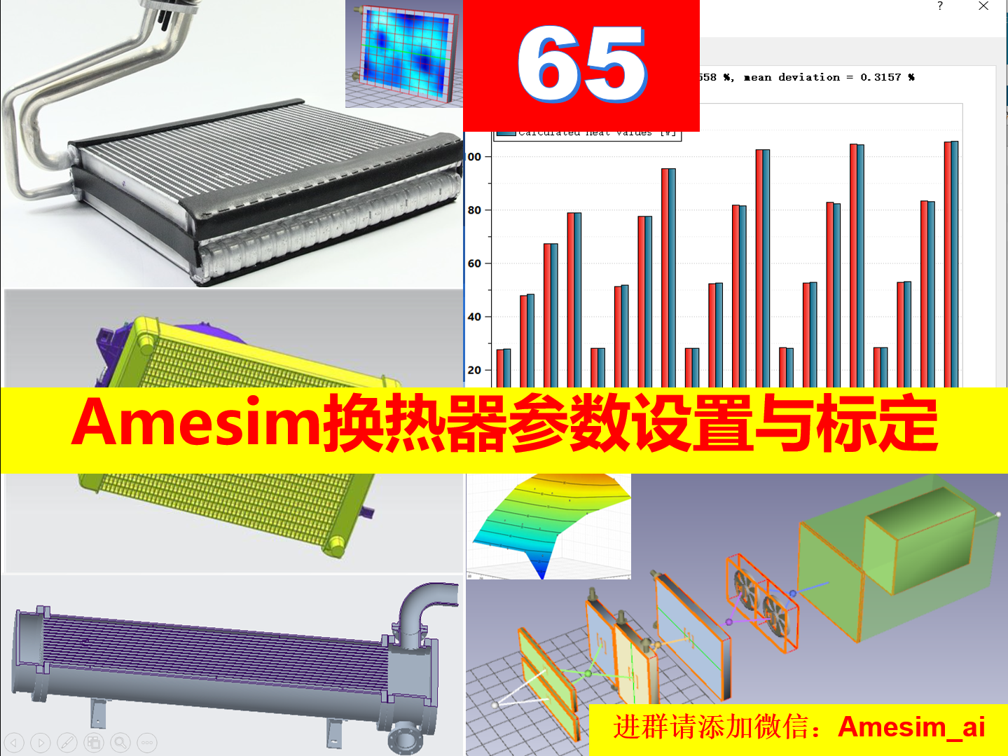 第65期 Amesim换热器散热器参数设置与标定精讲Chiller视频教