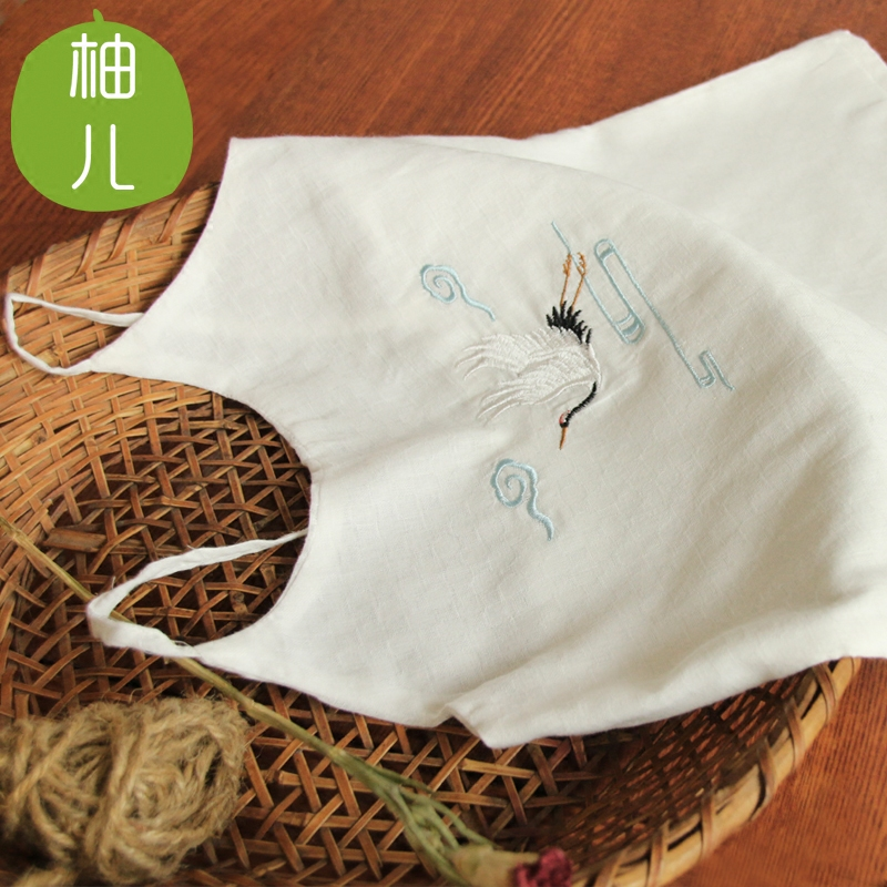 柚儿亲子复古绣花吊带背心女童儿童汉服纯棉肚兜抹胸内搭夏薄款
