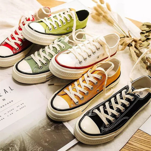 帆布鞋女2026年复古港味ins