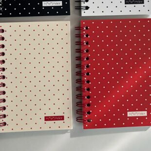 双面拼色韩系波点简约复古高颜值ins风手账素材学生线圈本离型本