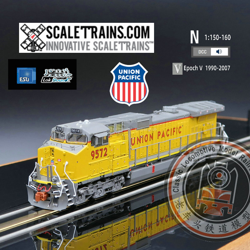 火车模型美国SCALETRAINS ESU数码音效DC可选 N型 C44-9W 内燃 UP