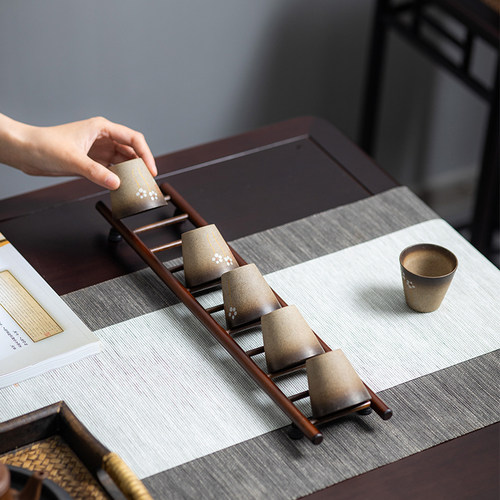 手工楠竹制杯架架茶道沥水架