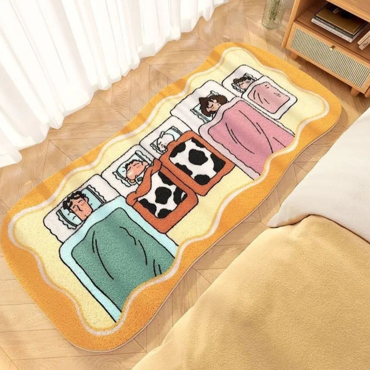 蜡笔小新卧室床边毯加厚飘窗垫