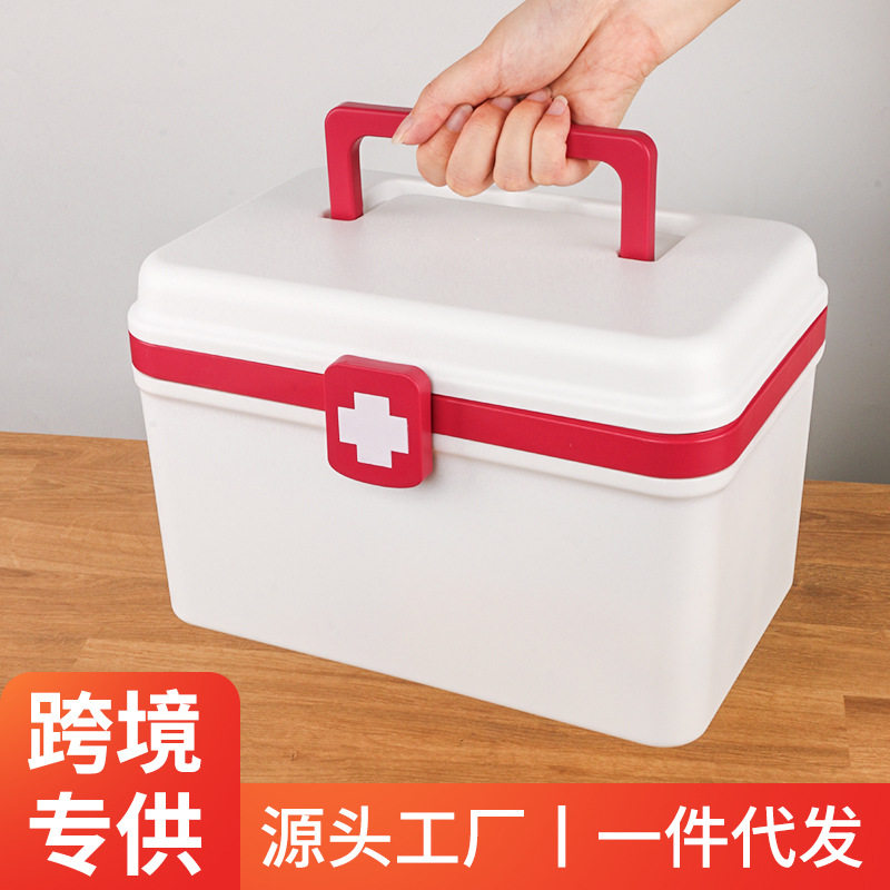 药箱家用医疗箱大容量药品收纳盒医疗急救箱多层医药箱可定制