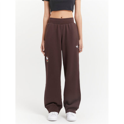 Adidas/阿迪达斯 三叶草 x Hello Kitty 刺绣松紧腰直筒裤 IJ8277