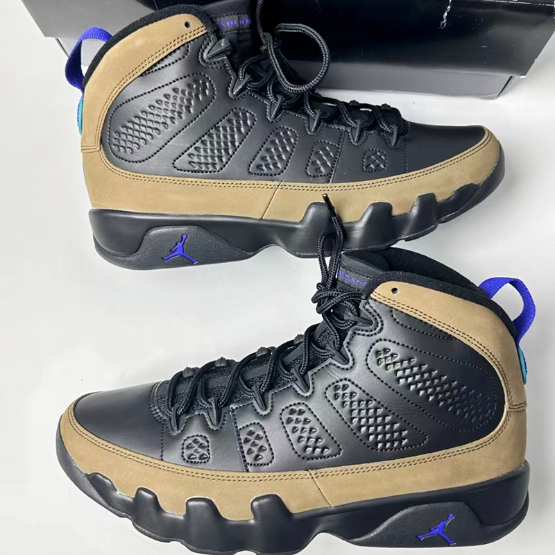 AJ9黑棕色橄榄绿篮球鞋
