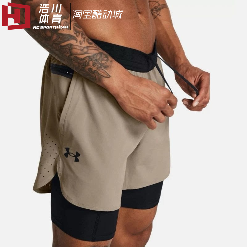 Under Armour/安德玛 UA Peak 二合一 速干双层健身短裤 1378604