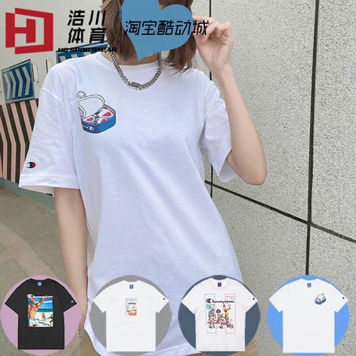 CHAMPION印花短袖男女