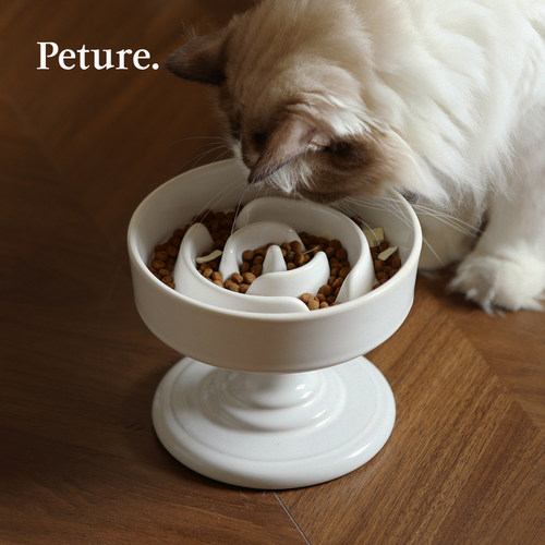 Peture陶瓷宠物碗慢食防呕吐