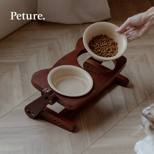 Peture猫碗高度角度随意调节