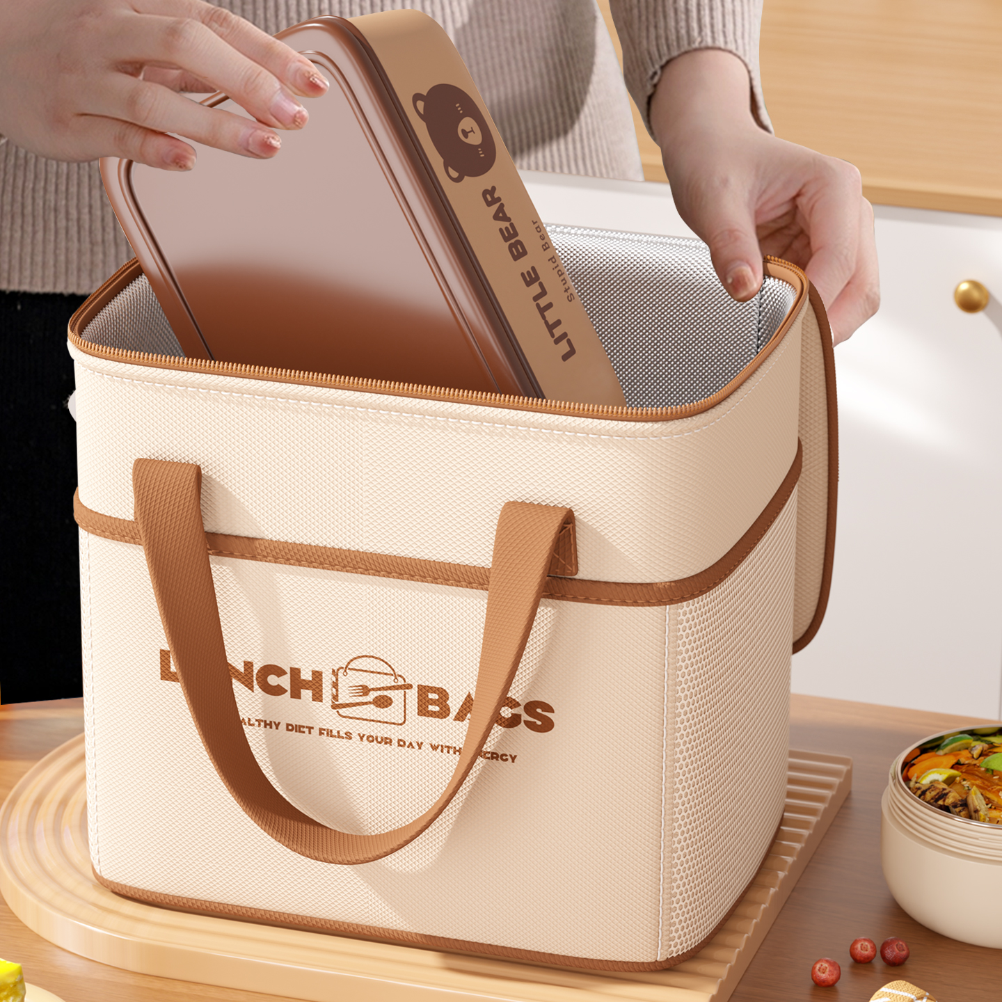 【第二天还烫手的！】保温饭盒袋