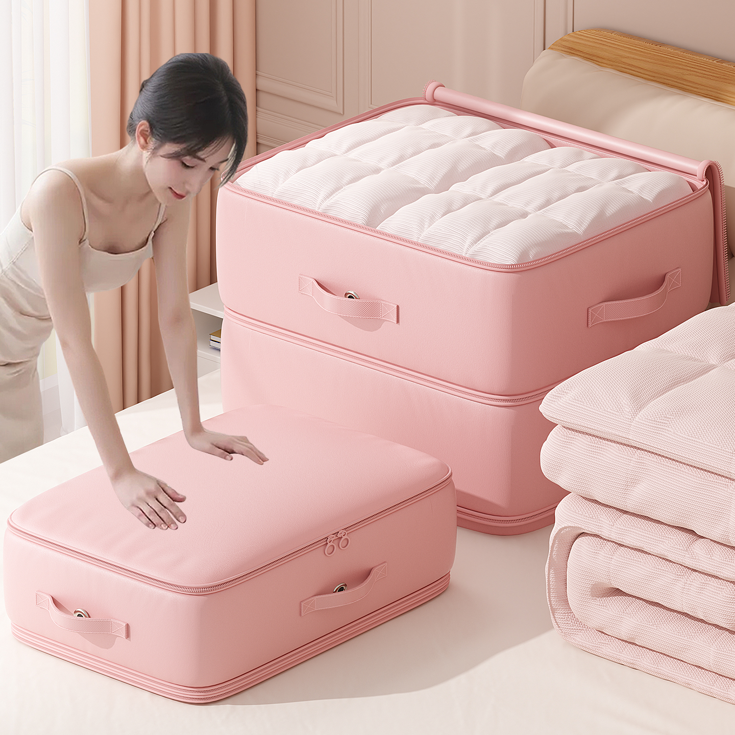 【只排气不伤绒！】按压式压缩袋