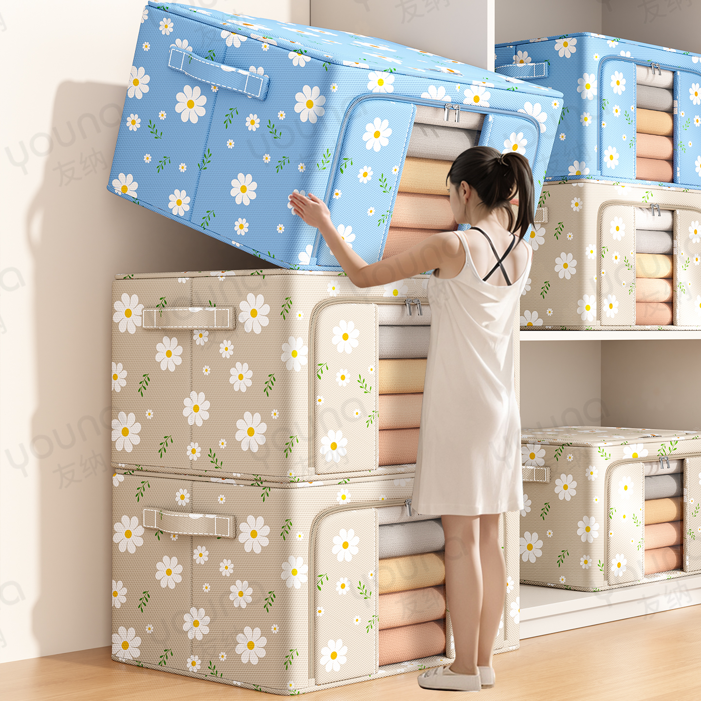 3个装 衣服被子收纳袋子拉链式搬家打包衣物整理袋大容量防水防潮