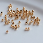 14K包金珠保色切面镭射珠切角散珠时尚 新品 DIY手工饰品配件