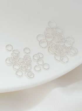 强保色银保色麻花开口圈批花连接圈散珠时尚手工DIY饰品配件