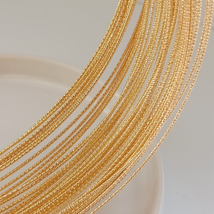 14K包金加强保色批花造型硬线麻花项圈手链戒指绕线手工diy饰品