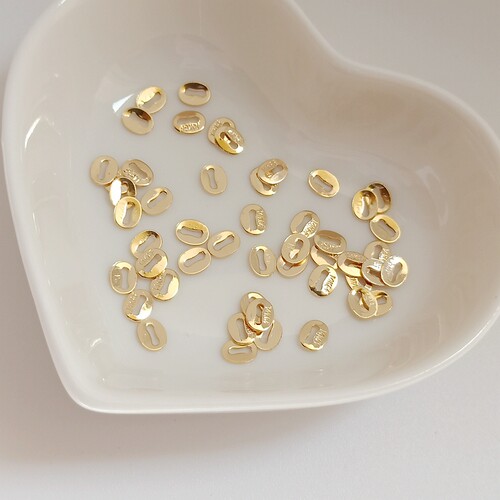 包金刻字项链饰品手工材料