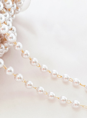 6mm仿珍珠链条自制贝壳材料手链