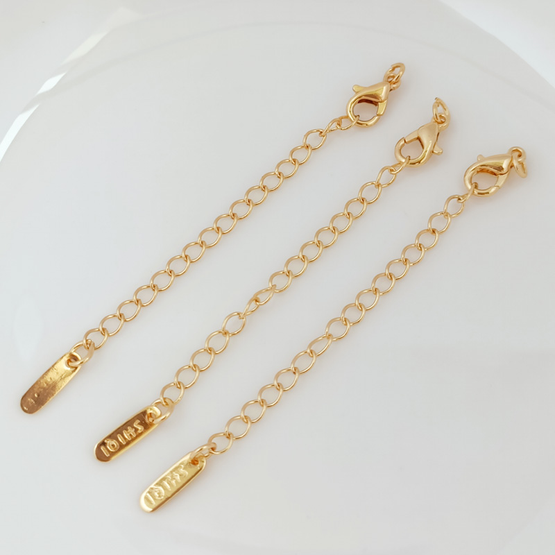 14K包金保色龙虾扣长款吊牌尾链