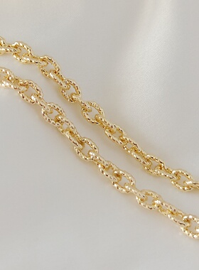 14K包金保色1.0mm批花圆O链半成品手工链项链DIY饰品配件材料