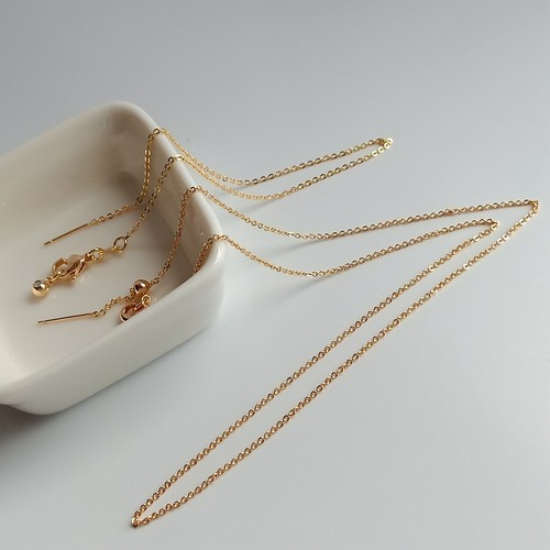 包金伸缩项链手工饰品配件