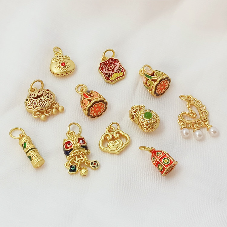 强保色古法金如意锁福字锁七彩莲蓬醒狮葫芦爱心吊坠手工DIY配件,饰品/流行首饰/时尚饰品新,其他DIY饰品配件,淘宝优惠券,粉丝福利购,淘宝优惠卷