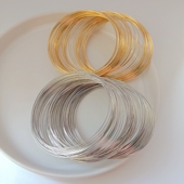 浅金色银色手镯圈钢丝线记忆钢线手串DIY饰品配件0.6 60mm