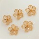 保色配件14K铜镀金镂空花型花帽花蕊花托手工DIY首饰饰品配件18mm