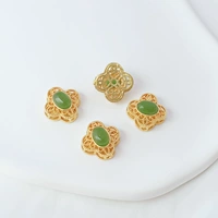 12# Яшма четырехлистного клевера 12,мм 1 шт.