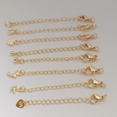 14K包金保色爱心水滴五角星多款 式 尾链延长链自制手链项链手工diy