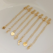 14K包金保色尾链延长链收尾弹簧扣首饰手作DIY手链项链材料配件