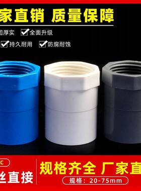 VC内丝直接 内螺直 通螺纹内牙接头白蓝灰色20 253240 50  63 P75